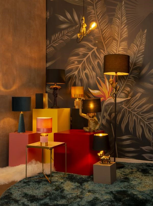 Lucide EXTRAVAGANZA VELVET - Table lamp - Ø 25 cm - 1xE27 - Turquoise - atmosphere 3